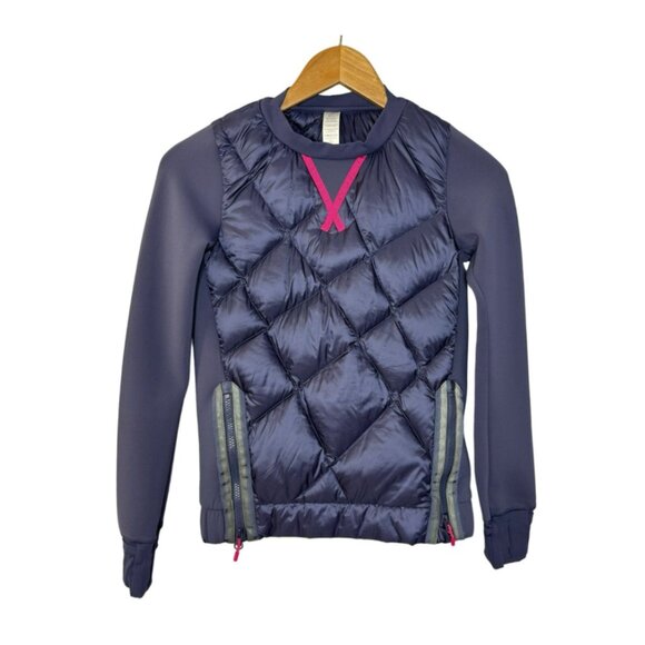 Ivivva by Lululemon Girls Goose Down Practice Makes Puffect Scuba Pullover
